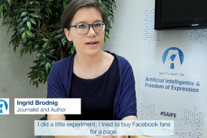 Ingrid Brodnig is a digital expert and author of several books focusing on public debate online and how digital platforms are shaping it; misinformation and manipulation online; and online abuse and how to fight it. Ingrid is Austria’s Digital Champion for the European Commission and is one of the experts in the RFoM project on the impact of artificial intelligence (AI) on freedom of expression. In this video, she explains how automated bots and the use of algorithms and AI can influence public discourse and pluralism online, and emphasizes the need for more transparency. (OSCE)