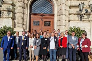 Participants in the third OSCE regional workshop on social re-use of confiscated assets, Vienna, 23 and 24 March 2023.  (OSCE/Erlin Agich)