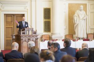 OSCE High Commissioner on National Minorities Lamberto Zannier launches the Graz Recommendations on Access to Justice and National Minorities, Graz, Austria, 14 November 2017. (OSCE/Foto Fischer)