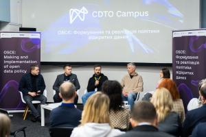 Panelists during panel discussion on best practices and successful open data examples at the national level, 23 February 2024. (OSCE) Panelists during panel discussion on best practices and successful open data examples at the national level, 23 February 2024. (OSCE)