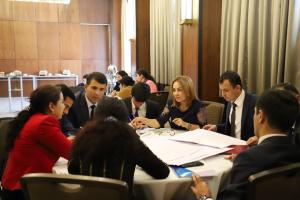 Participants to the workshop on youth crime and drug use prevention, Dushanbe, 5 April 2022. (OSCE Academy/Abdulvahhobi Muminjoniyon/ )