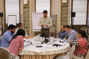 Українські судді вивчають ґендерні аспекти застосування Європейської конвенції з прав людини на тренінгу поблизу Києва, організованому Координатором проектів ОБСЄ, 31 липня 2018 року.  (ОБСЄ/Роксолана Мельник)