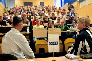 Participants in the introductory training courses on gender-responsive policing of violence against women and girls, Sarajevo, May 2024  (OSCE/Bjorn Tore Saltvik)