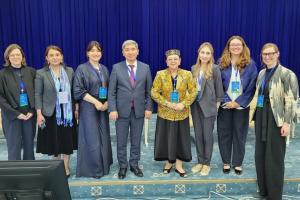 Panellists of an OSCE-organized panel discussion on gender-responsive solutions for climate resilience and energy security in mountain regions, Bishkek, 24 April 2025. (OSCE) Panellists of an OSCE-organized panel discussion on gender-responsive solutions for climate resilience and energy security in mountain regions, Bishkek, 24 April 2025. (OSCE)