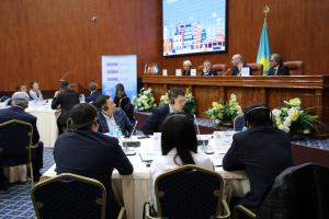 Participants during a regional workshop dedicated to protecting soft targets from terrorist attacks, Astana, 27 May 2024. (OSCE/Kamila Sabyrrakhim)