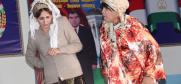 Actors of Kurgan-Tyube’s Ato Mukhammedjanov Regional Theatre of Musical Comedy perform a scene from a play about domestic violence as part of the campaign 16 Days of Activism against Gender-Based Violence, Khuroson District, Ayni Jamoat of Kurgan-Tyube, Tajikistan, 27 November 2017. 

 (OSCE/Munira Shoinbekova)
