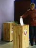 A voter casting her ballot at a polling station in Lagoisk, 23 September 2012.

 
 (OSCE/Thomas Rymer)