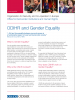 Front cover of a factsheet explaining the work of the OSCE/ODIHR in assisting OSCE participating States in advancing equality between men and women in all spheres of life and at all levels. (OSCE)