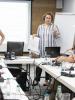Participants and the two trainers from Serbian NGO European Movement engage during the OSCE training on establishing mentor networks for civil society organizations in Chisinau, 10-11 July 2017. (OSCE/Liubomir Turcanu)