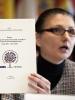 Snježana Bokulić, Head of ODIHR's Human Rights Department, presents a report on monitoring freedom of peaceful assembly in selected OSCE participating States at an event at the Hofburg in Vienna, 9 November 2012. (OSCE/Curtis Budden)