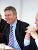 OSCE Chairman-in-Office, Belgian Foreign Minister Karel De Gucht (centre), attends the Troika meeting in Vienna on 13 January 2006, with his counterparts from Slovenia, Dimitrij Rupel (left), and Spain, Miguel Angel Moratinos. (OSCE/Mikhail Evstafiev)