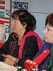 OSCE Special Representative on Combating Trafficking in Human Beings Helga Konrad (r), Austrian Interior Minister Liese Prokop (c) and EU Commissioner Benita Ferrero-Waldner (l) speak to journalists during the conference in Vienna, 17 March 2006. (OSCE/Mikhail Evstafiev)