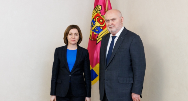 President of Moldova Maia Sandu and OSCE Secretary General Feridun H. Sinirlioğlu, Chisinau, 26 February 2025.
 (Preşedinţia Republicii Moldova (Presidency of the Republic of Moldova))